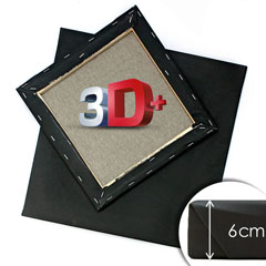 3D  Μαύρος τελαρωμένος καμβάς PROFI - περισσότερες διαστάσεις