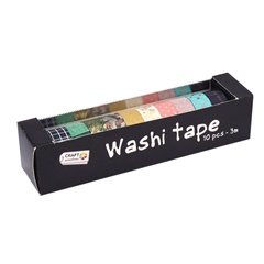 Αυτοκόλλητη ταινία Washi tape Craft Sensations - 10 τεμάχια