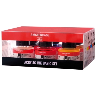 Ακρυλικό μελάνι Amsterdam - Basic set - 6 x 30 ml