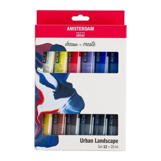 Σετ ακρυλικά χρώματα AMSTERDAM Urban Landscape - 12 x 20 ml
