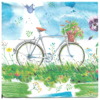 Χαροτοπετσετες για  ντεκουπάζ  Watercolour Bicycle - 1 τεμ