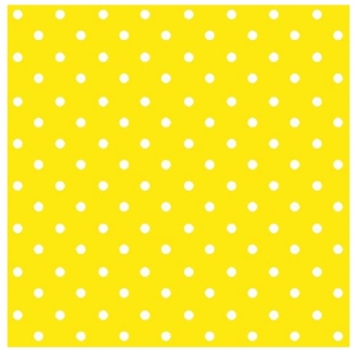 Χαρτοπετσέτες για ντεκουπάζ Yellow Dots - 1 τεμάχιο 