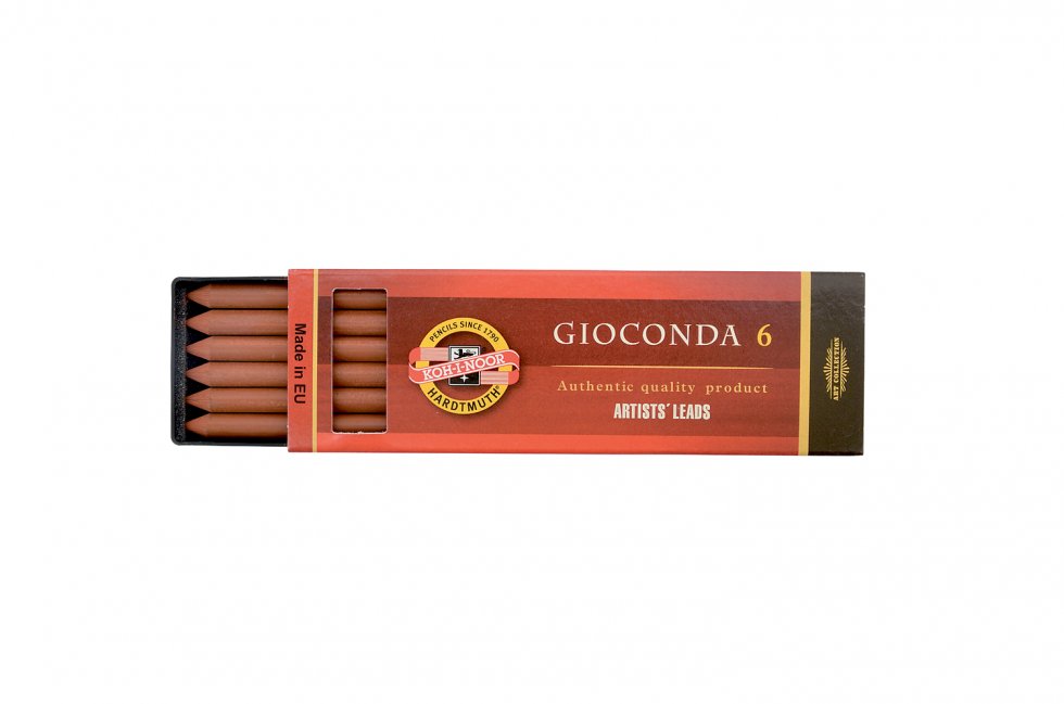 Καλλιτεχνικη κιμωλια GIOCONDA κοκκινο-καφε Russet σεπια - 6 τεμ
