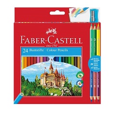 Ξυλομπογιές Faber-Castell Εξάγωνες / σετ από 24 χρώματα