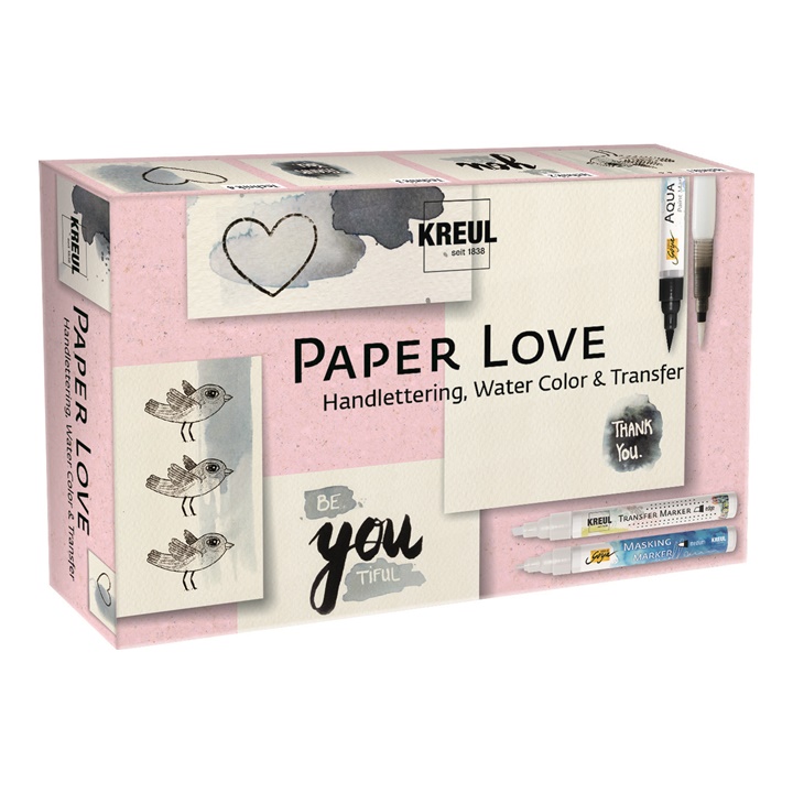 Σετ Paper Love KREUL για hand lettering - 6 κομμάτια 