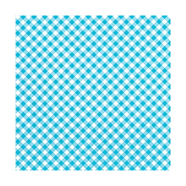 Χαρτοπετσέτες για ντεκουπάζ - γαλάζιο και άσπρο - 1 τεμ